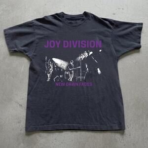 Joy Division New Dawn Fades Black And Purple Tee